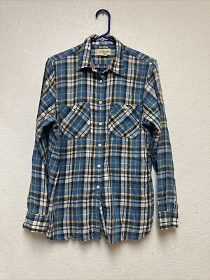 Denim Supply Ralph Lauren Lightweight Flannel Shirt Women's RL Utility Sz  L