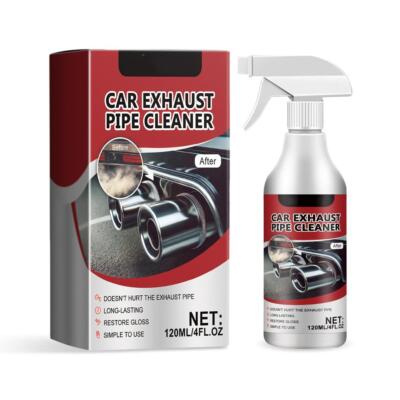 120ml Car Motorcycle Exhaust Pipe Cleaner Car Rust Remover with Gloves and D5H8