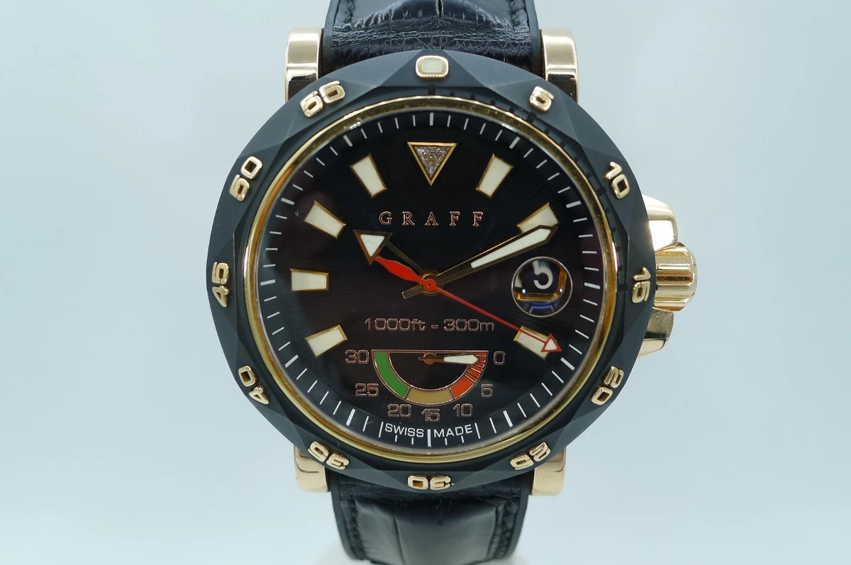 Luisa Graff Women\'s Watch 14K Yellow Gold Case 33mm Swiss Kinetic Black … Graff Wristwatches | eBay main image 2