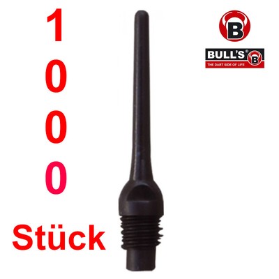 1000 Dartspitzen Profi Bull's Superkey Tips schwarz 6mm 2BA Ersatzspitzen Dart