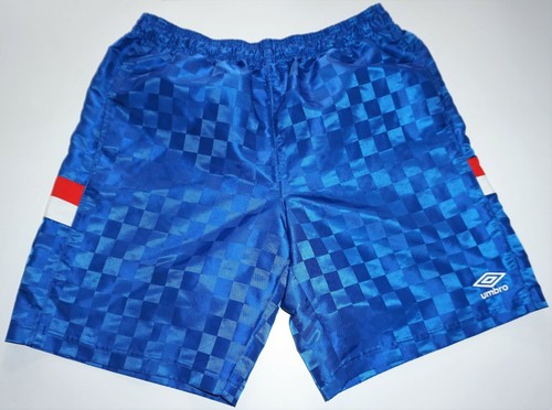 MEN'S UMBRO CHECKERED BLUE SATIN SOCCER 