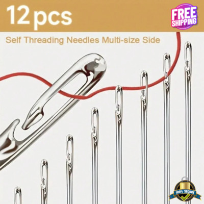 12-Piece Sewing Kit with Storage Box   Threads, Needles, Scissors