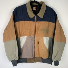 Carhartt Reworked Duck Canvas Quilt Lined Work Jacket Men's Size Fits Large