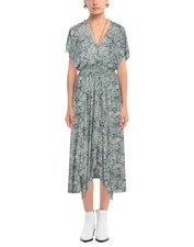 NWT $445 maje Rachelle Floral Print Smocked Maxi Dress 38/M