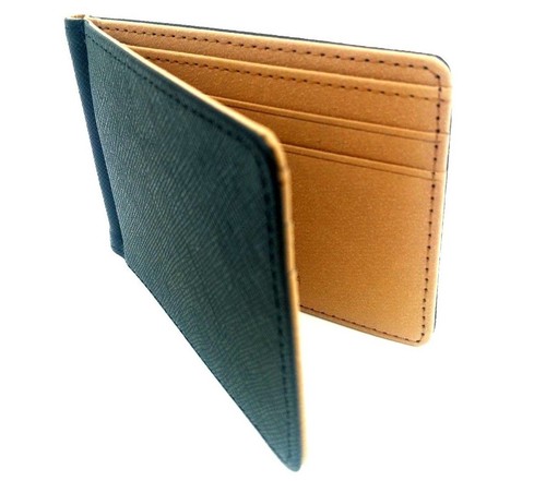 Portafoglio slim portatessere e portabanconote a clip bifold unisex uomo  donna | eBay