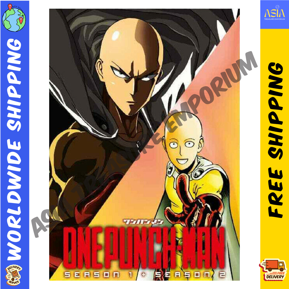 Anime DVD One Punch Man Seasons English Dubbed and Subbed