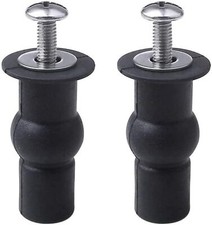 2PCS Universal Toilet Seat Hinges Screws Top Fixing Expanding Rubber Nuts