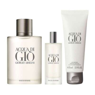 Giorgio Armani Acqua Di Gio For Men Eau De Toilette 3PC Gift Set