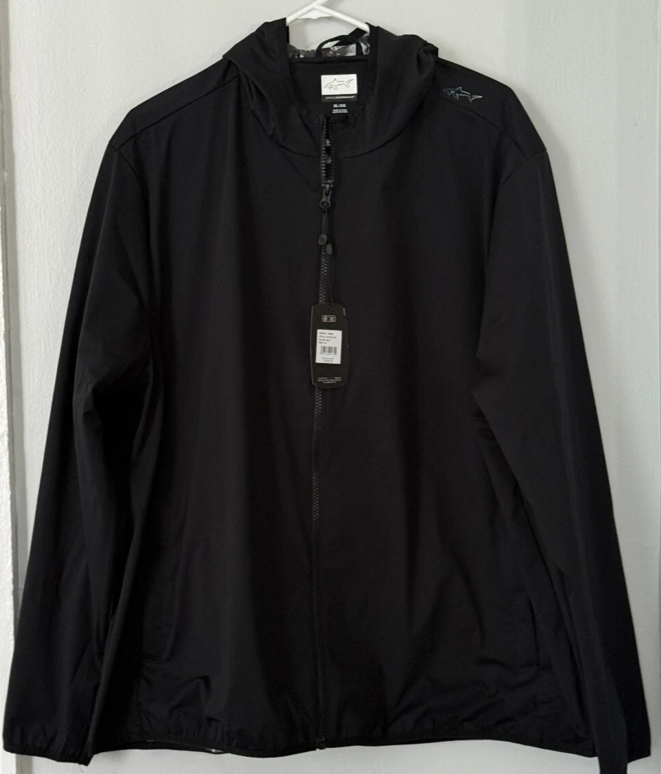 Veste Coupe-vent Greg Norman - Homme - Taille S - Noir - Légère, Déperlante, Pliable