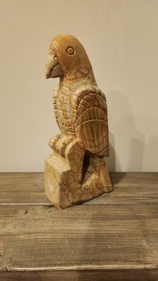 Tribal Eagle Figurine Carved Into Marble Stone