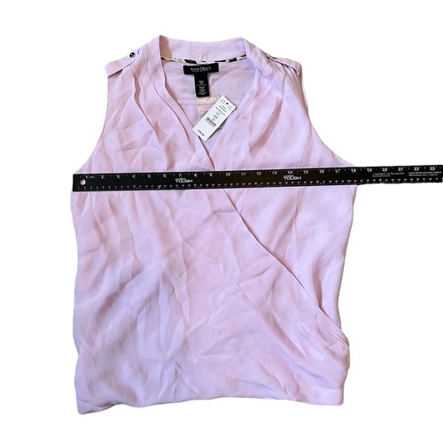 White House Black Market Woman’s Extra Small Silk Pink Sleeveless Blouse - Picture 5 of 6