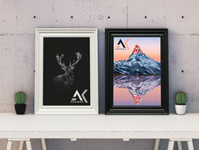 White Picture Frames Black Photo Frames Shabby Chic A1 A2 A3 A4 A5 A6 ALL SIZES