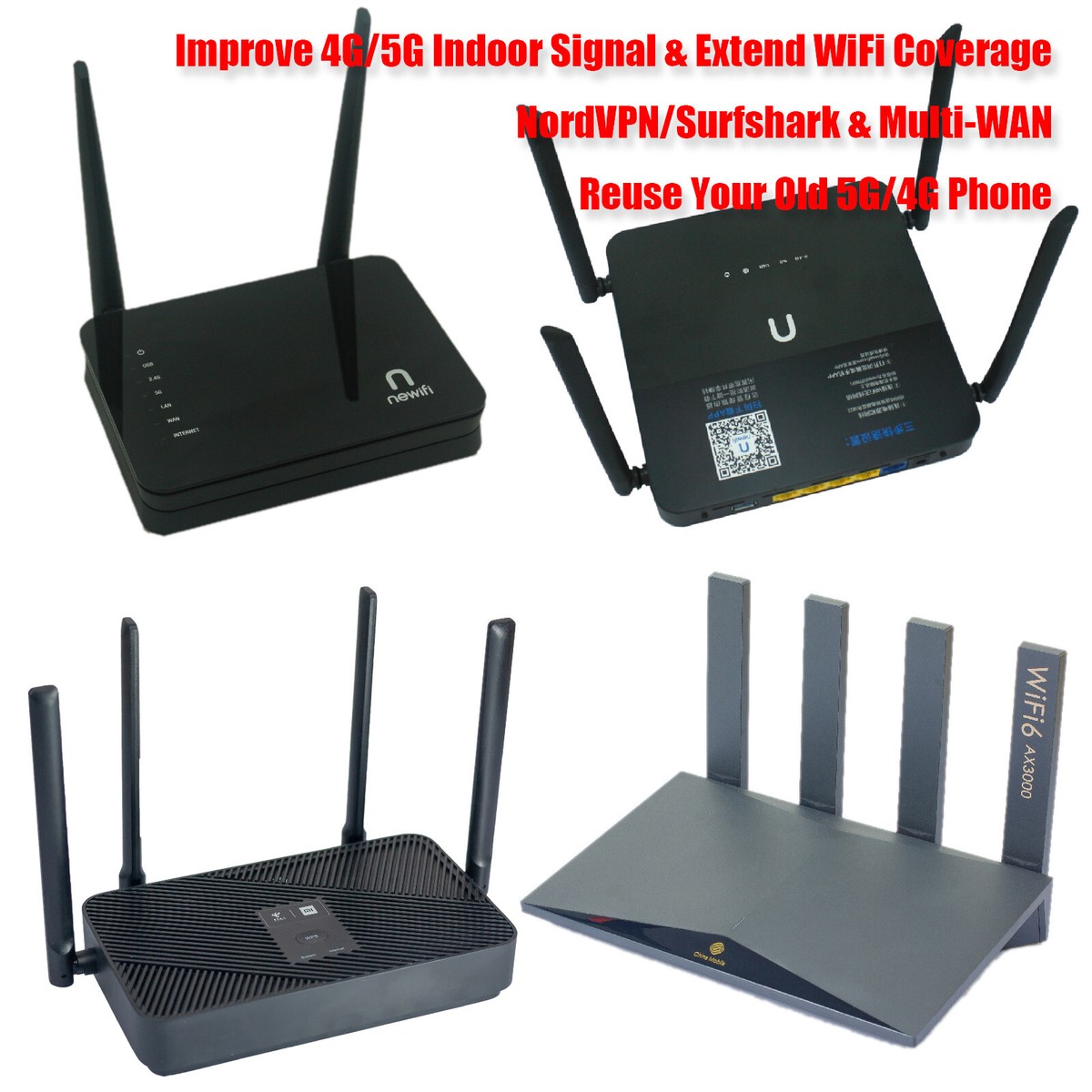 5G Cellular USB OpenWrt Mesh Router Full Home WiFi -NordVPN