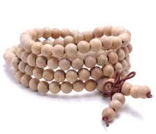 5MM INDIAN SANDALWOOD ROUND LOOSE BEADS 21"