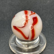 Ravenswood Marbles Ravenswood Red Drizzle Swirl Marble Vintage Marbles 0.591
