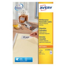 Avery Removable Labels 80 Per Sheet Office White (Pack of 2000) L4732REV-25