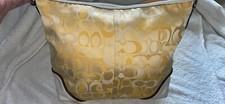 Coach Sarah Yellow Signature Bag