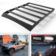 For 2007-2021 Toyota Tundra Crew Cab W Led Lights Top Roof Rack Cargo Carrier