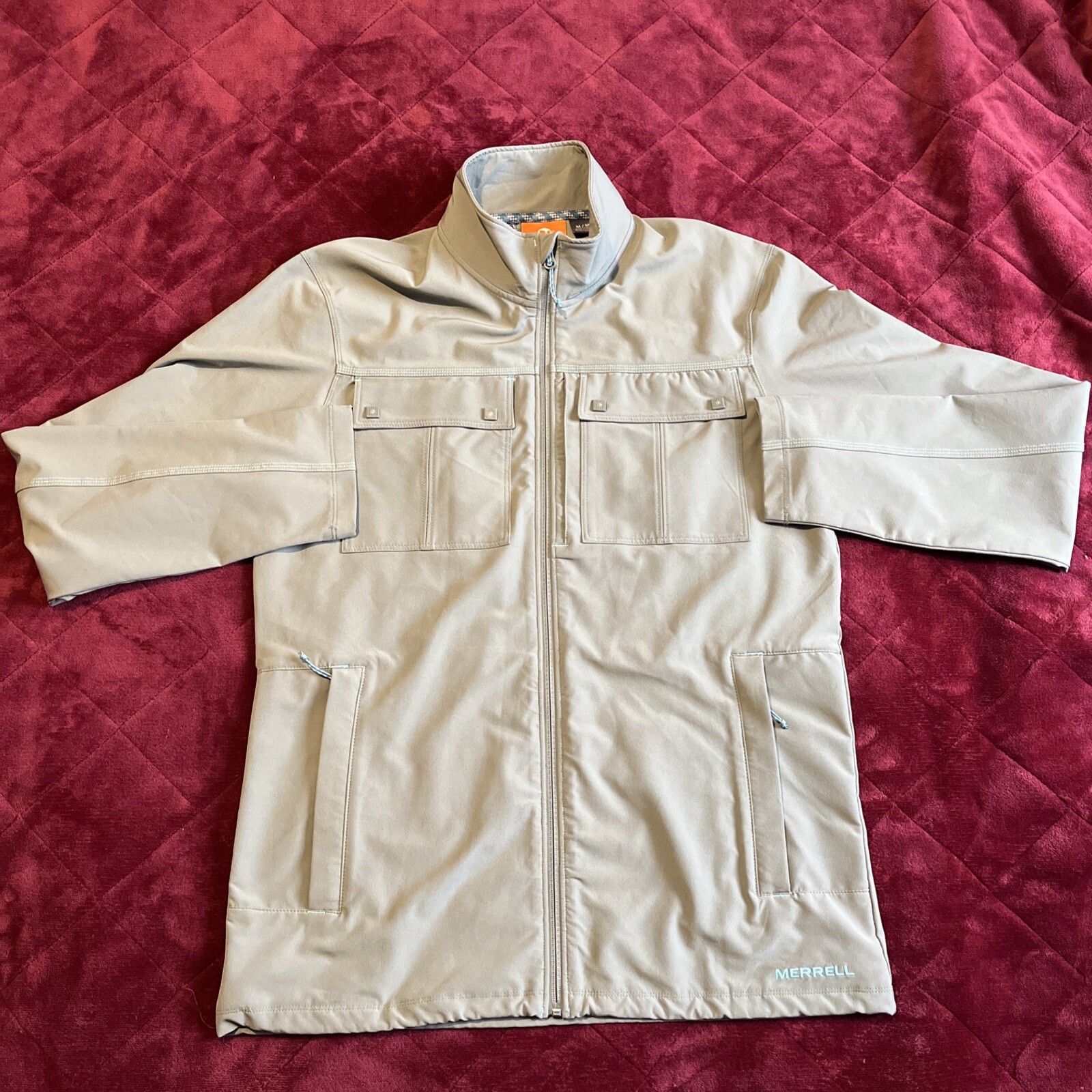 Merrell Full Zip Select Dry Jacket Medium Gray Po… - image 15