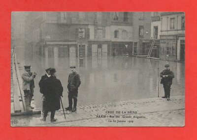 Crue de la Seine - PARIS - Rue des Grands Augustins - 30. Januar 1909 (K1342)