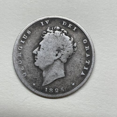 1825 chelín Rey Jorge IV británico Moneda De Plata