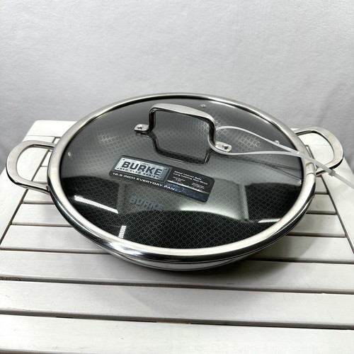 David Burke Geo Clad Series 12in Wok TRY-PLY Stainless Steel With Lid Cookware | eBay