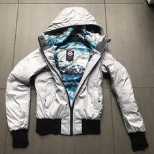 Canada Goose Grey Gray Down Womens Ladies Dore Hoody Hoodie Jacket Extra Small