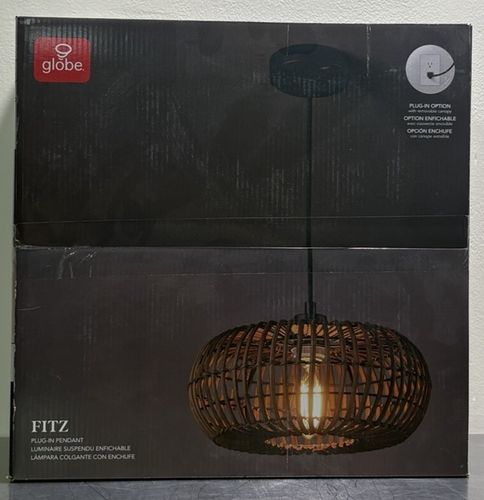 Globe Plug-in FITZ Pendant Light Hanging Light Fixture For Living Room NEW - Picture 5 of 6