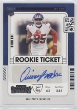 2021 Panini Contenders Rookie Ticket Quincy Roche #244 Auto 0fy0
