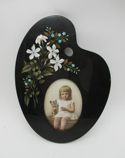 Cornice antica c1890 PIETRA DURA Italia marmo intarsiato Lge artista tavolozza