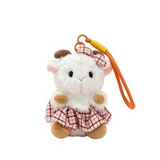 Sheep Charm with Cord Lovely Fuzzy Keychain Cuddly for Girls, Students