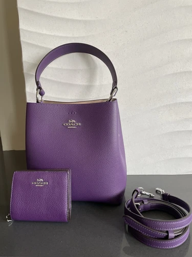 Borsa a secchiello Coach piccola città 100% autentica