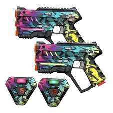 Laser Tag Set of 2, Lazer Tag Game for Kids Indoor Graffiti Camo - 2 Pack