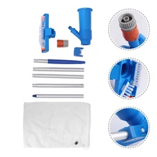 Vacuum Brush Swimming Pool Spa Pond Tool Kit Cleaning Fountain Cleaner
