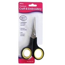 Allary 216 Premium Craft and Embroidery Scissors in Black (2 Scissors)