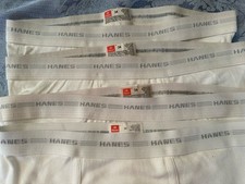 Lot of 4 Hanes VTG Briefs Men  s Underwear Size 34 White