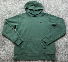 Jordan Hoodie Boys XL Green Fleece Pullover Jumpman Logo Kangaroo Pocket