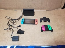 NINTENDO SWITCH CONSOLE HAC-001(01) W/ CHARGER & DOCK & Extra Joycons OEM