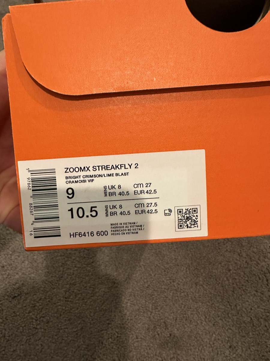 る〜か　ブラウン Nike ZoomX StreakFly 2 Running Bright Crimson Red - Men's Size 9.0