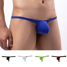 Mens Low-waist Jockstrap Cotton Pouch T-back G-string Thong Briefs Underwear 2XL
