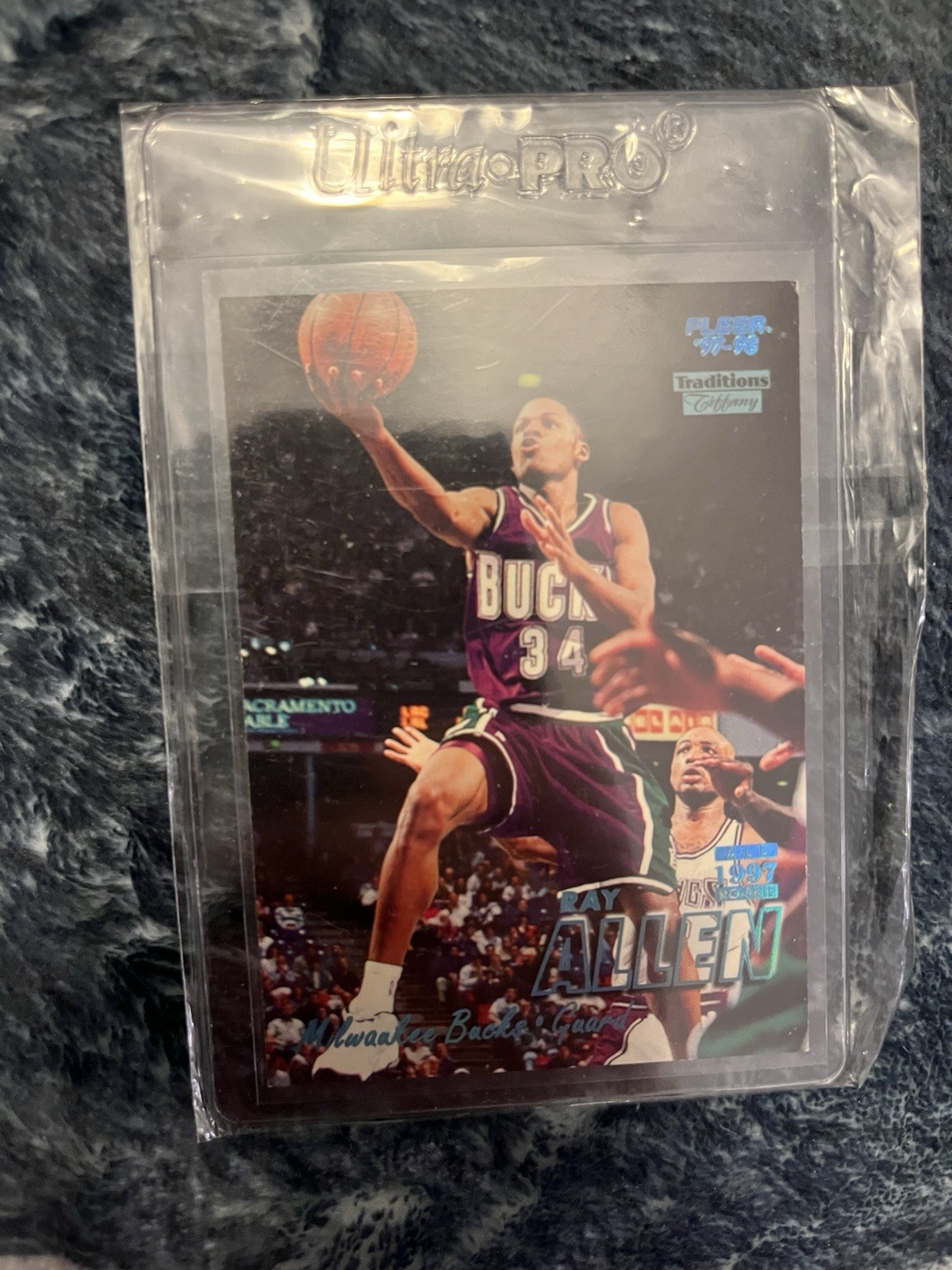 1997 Ray Allen Fleer Tiffany Insert 2nd Yr Rc Sonics Bucks Heat Celtics 🔥