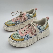 Nicole Miller New York Women s BRITA Bright Multi Size 7.5 Lace Up Sneakers