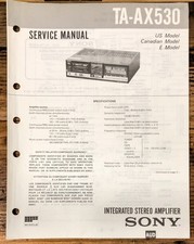 Sony TA-AX530 Amplifier Service Manual Original 