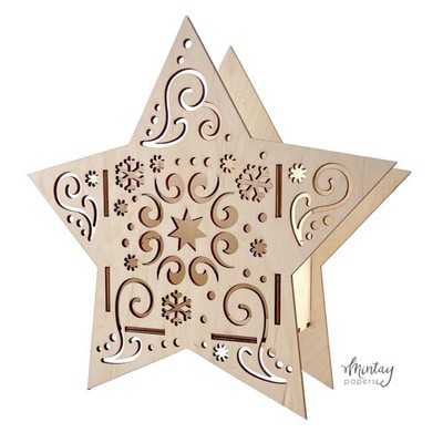 Woodies Decor Star Box Mintay Sternbox 3D dekoriert zum zusammenstellen