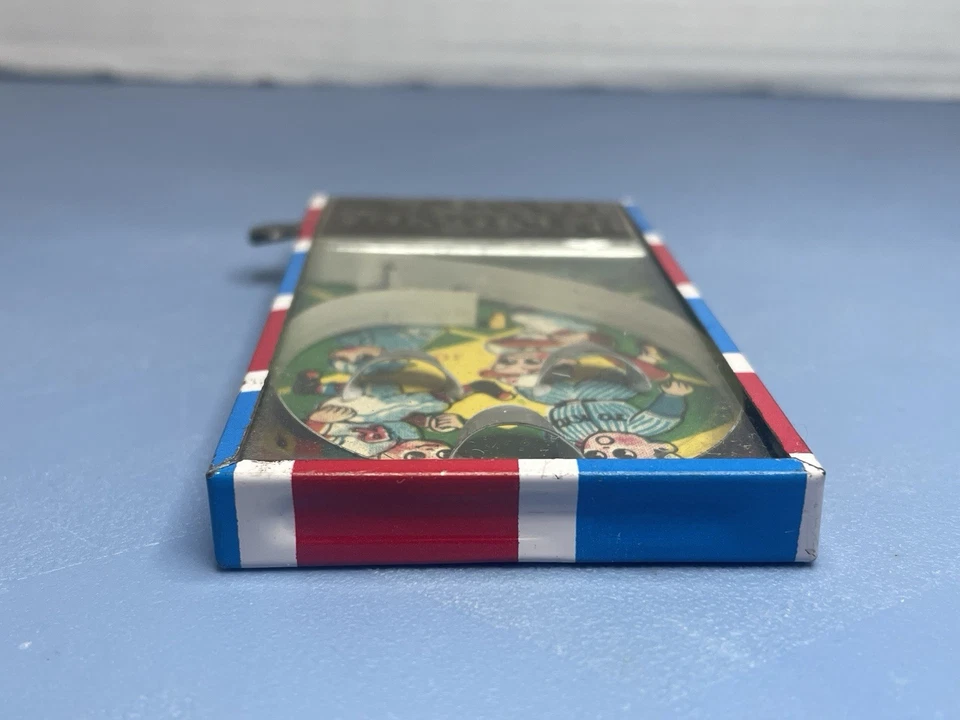 Rare Vintage 1950s Japanese Hand Held Miniature Baseball Tin Pinball Game NICE - Image 4 of 4