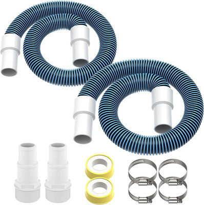 Pool Filter Hose Replacement Kit, 1.5'' 3 Foot Heavy Duty above Ground Pool Hose