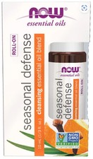 NOW Essential Oils - Certified Organic Seasonal Defense Roll-On, 1/3 fl. oz. 10