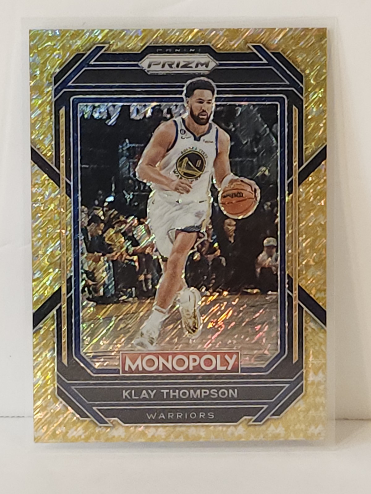 2022-23 Panini Prizm Monopoly #29 Klay Thompson Gold Money Shimmer /500