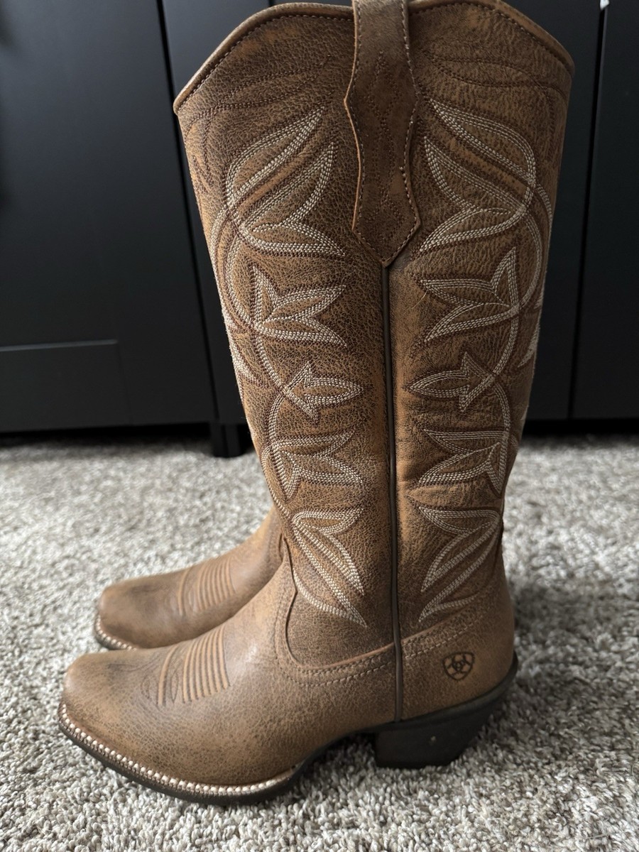 Ariat Women’s Sheridan Western Leather Square Toe Boots 6C Wide