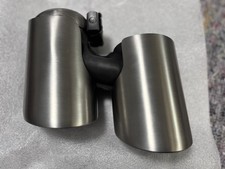 Porsche Carrera S Endrohrblende Edelstahl Links